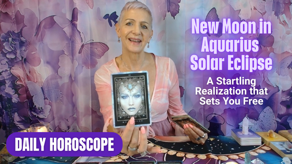 New Moon in Aquarius Solar Eclipse Astrology Report by Psychic Medium, Rose Burnett